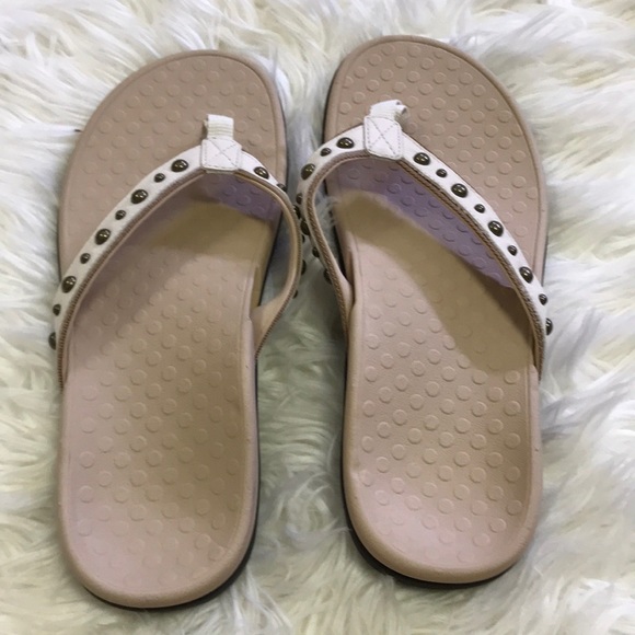 Vionic Leather Studded Thong Sandals - Vanessa - Picture 12 of 14